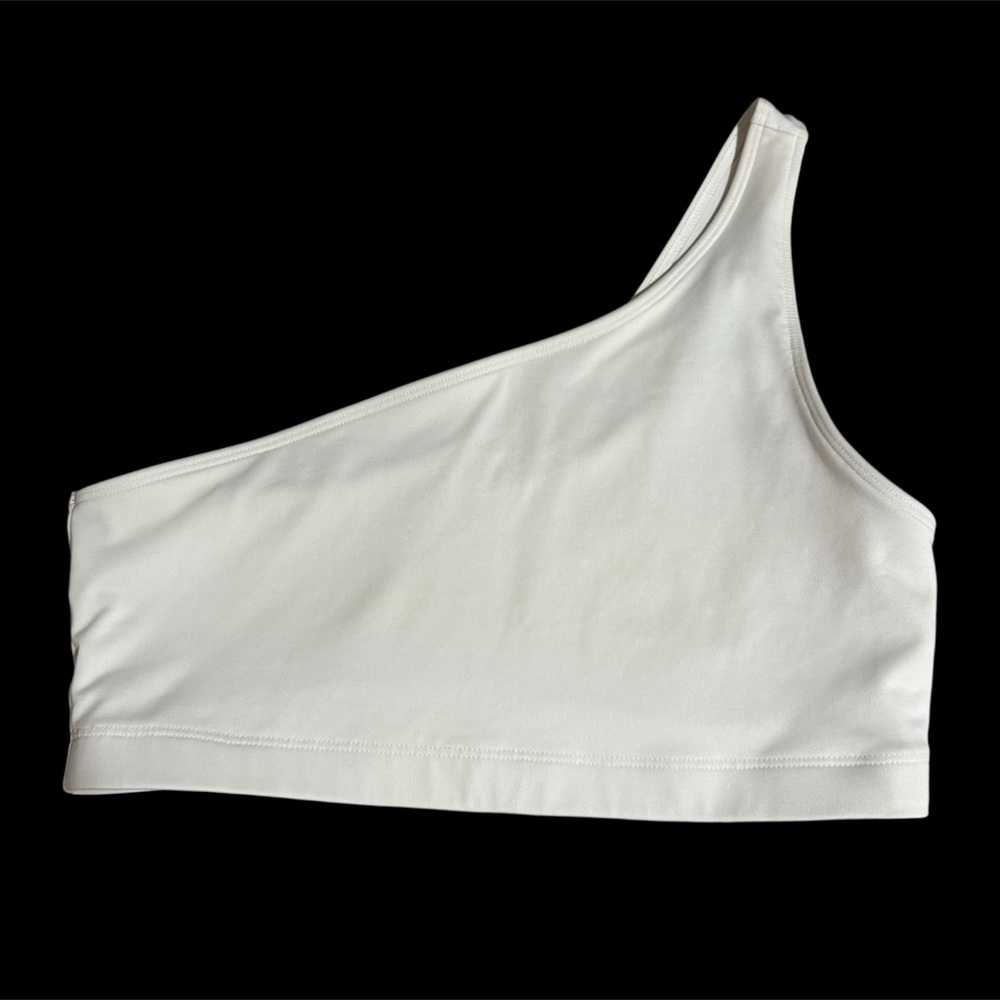 PINK Victoria's Secret White Asymmetrical Sleeveless Tank Bikini
